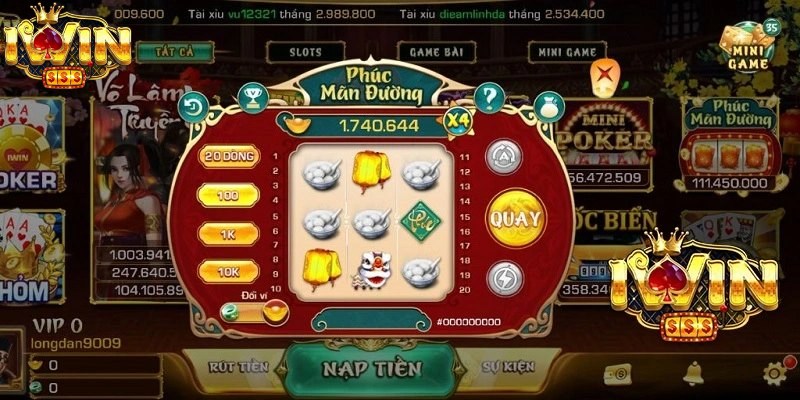 Giao diện trực quan của trò chơi tại hệ thống Phúc Mãn Đường Iwin